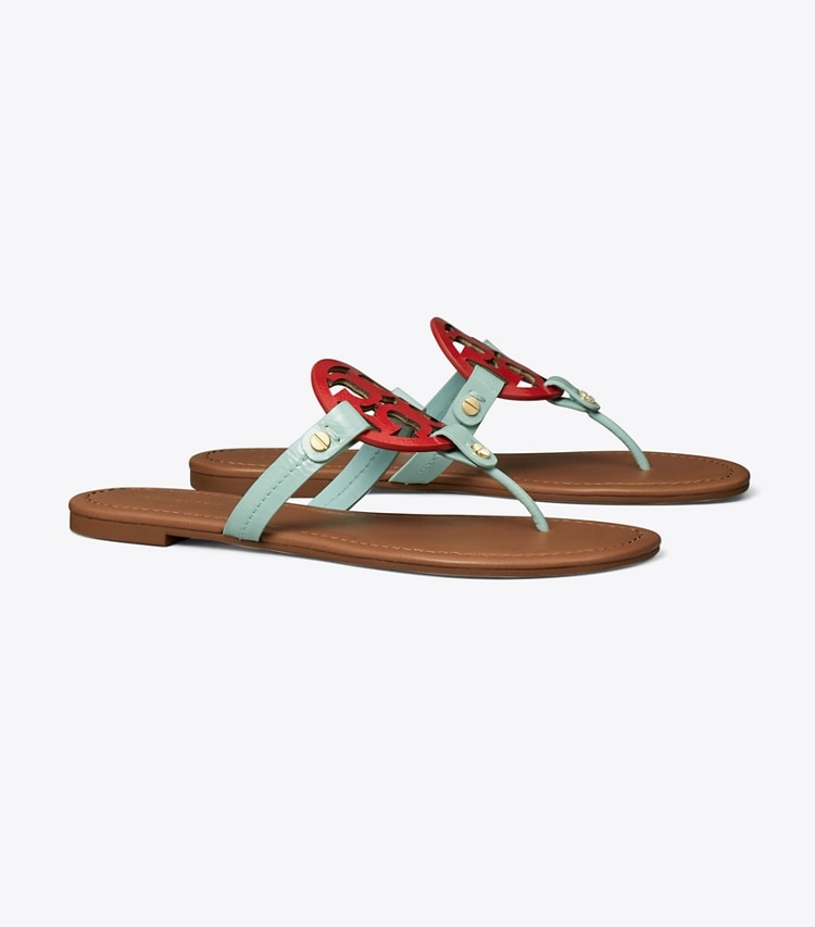 TORY BURCH MILLER SANDAL - Sea Bubble / Triple Red / Rust - Click Image to Close