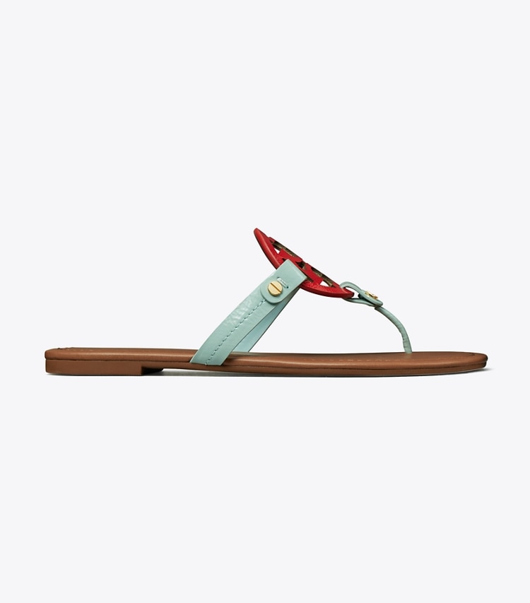 TORY BURCH MILLER SANDAL - Sea Bubble / Triple Red / Rust