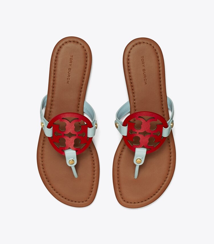 TORY BURCH MILLER SANDAL - Sea Bubble / Triple Red / Rust