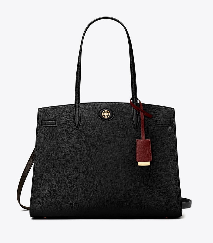 TORY BURCH ROBINSON SATCHEL - Black