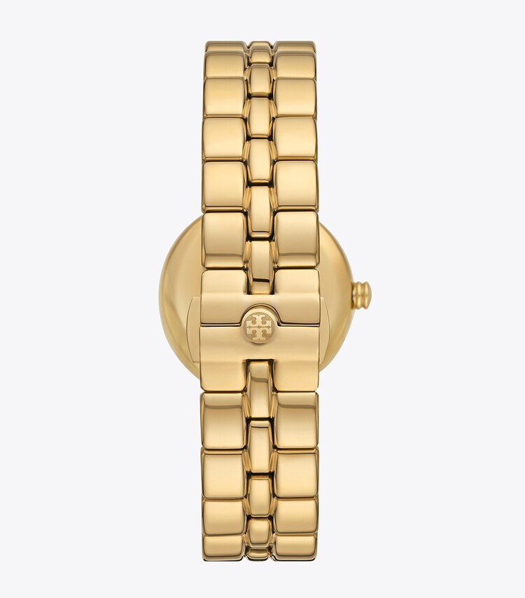 TORY BURCH KIRA WATCH, GOLD-TONE STAINLESS STEEL - Navy/Gold