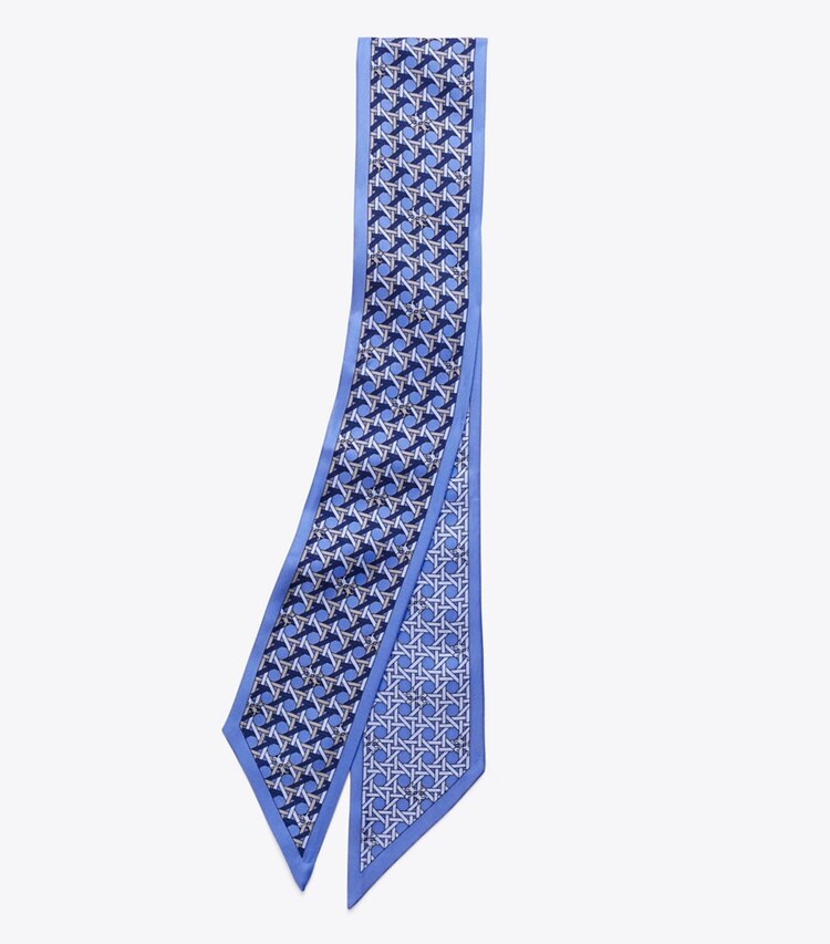 TORY BURCH BASKETWEAVE RIBBON TIE - Mediterranean Blue