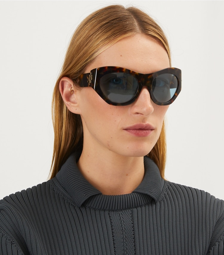 TORY BURCH RUNWAY SUNGLASSES - Grey/Violet