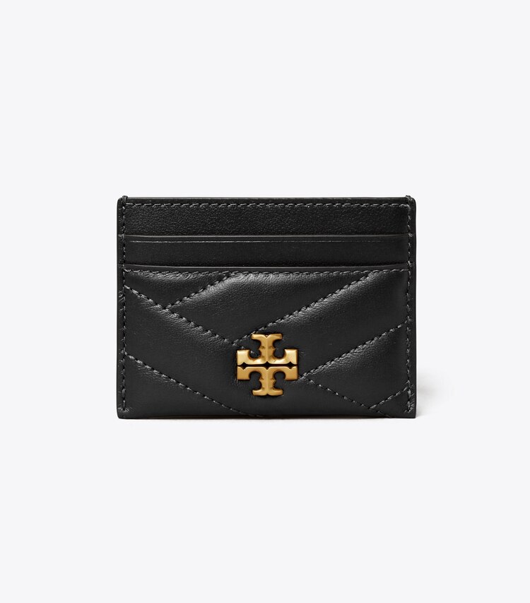 TORY BURCH KIRA CHEVRON CARD CASE - Black