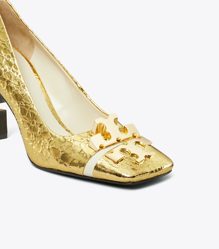 TORY BURCH SPLIT DOUBLE T PUMP - Gold