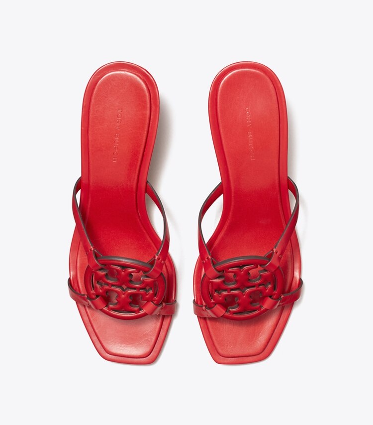 TORY BURCH MILLER BOMBe LOW HEEL SANDAL - Triple Red