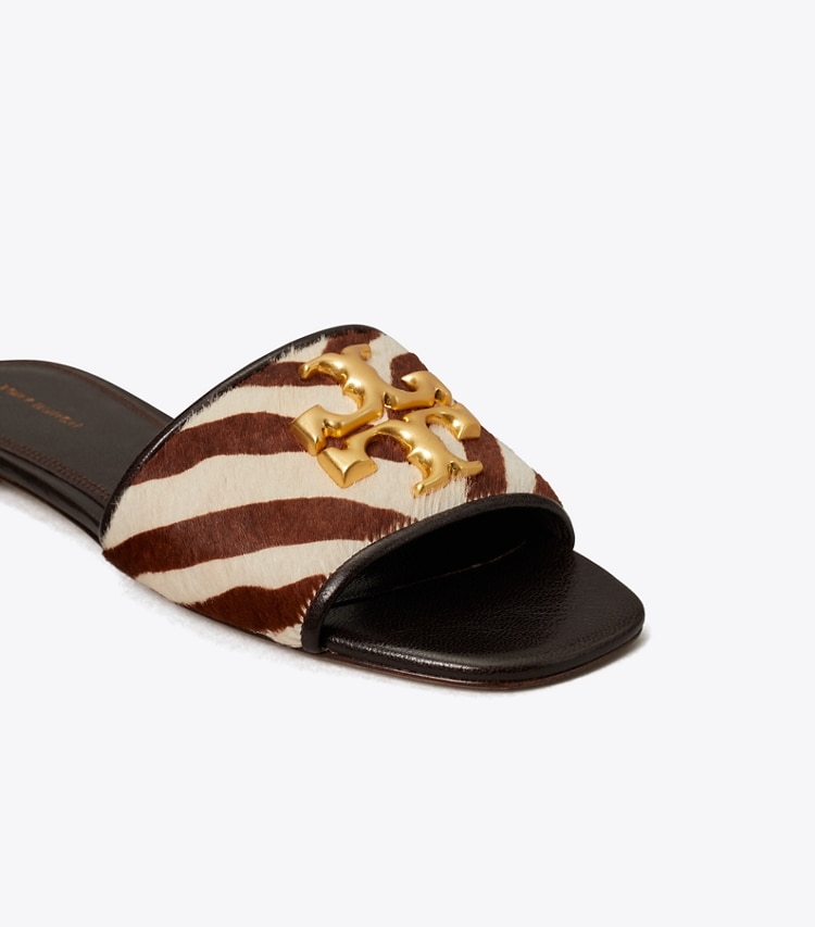 TORY BURCH ELEANOR SLIDE - Zebra / Gold