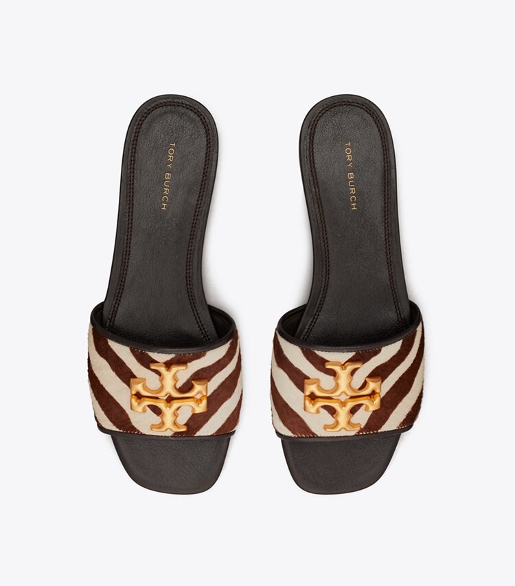 TORY BURCH ELEANOR SLIDE - Zebra / Gold