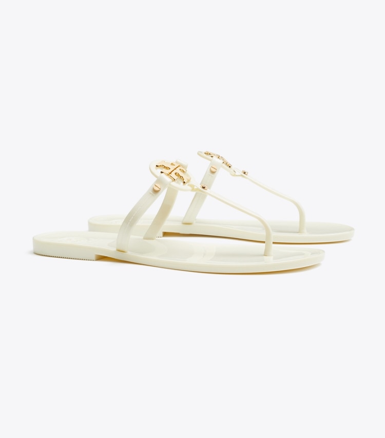 TORY BURCH MINI MILLER JELLY SANDAL - Ivory - Click Image to Close