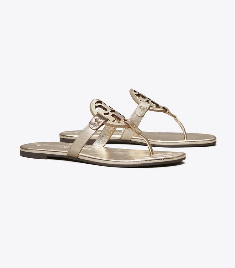 TORY BURCH MILLER SOFT METALLIC SANDAL - Spark Gold