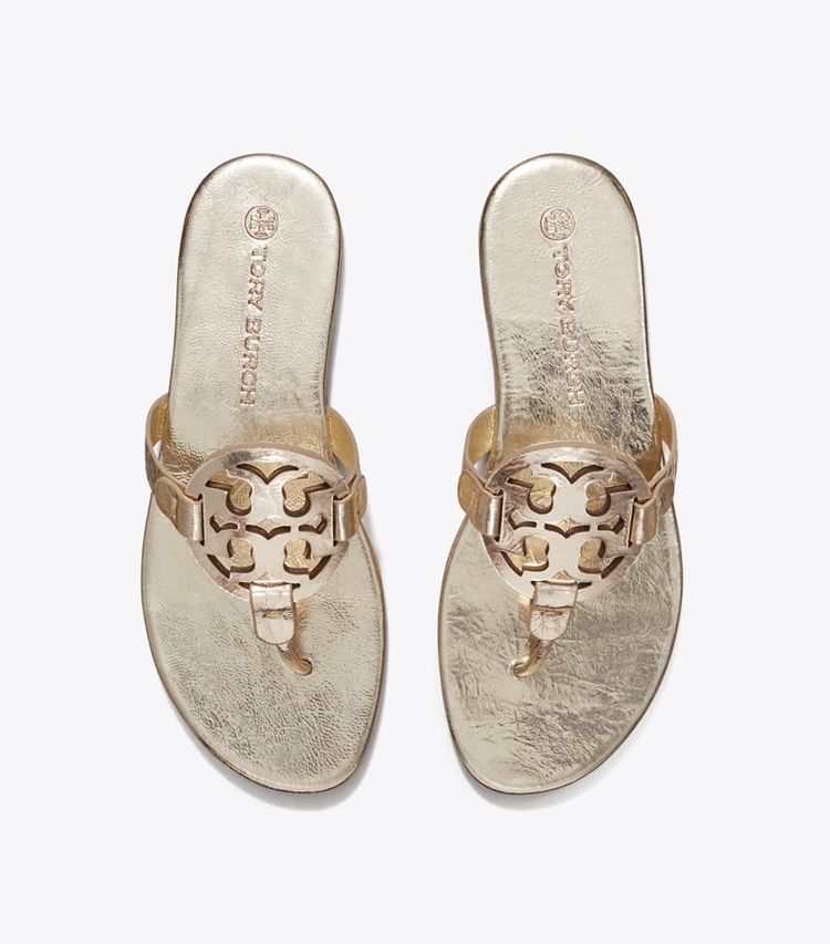 TORY BURCH MILLER SOFT METALLIC SANDAL - Spark Gold