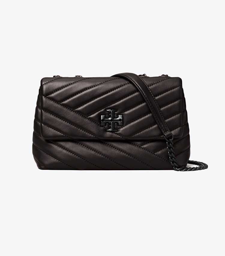 TORY BURCH SMALL KIRA CHEVRON CONVERTIBLE SHOULDER BAG - Black