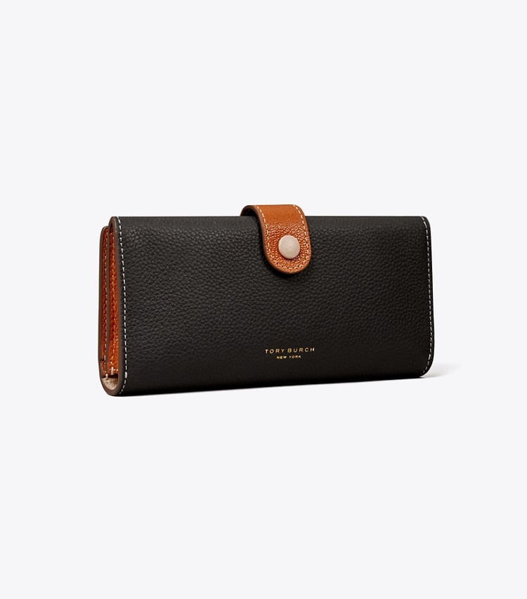 TORY BURCH COLORBLOCK LONG WALLET - Black Multi