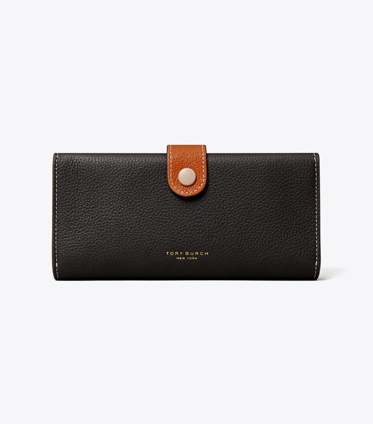 TORY BURCH COLORBLOCK LONG WALLET - Black Multi