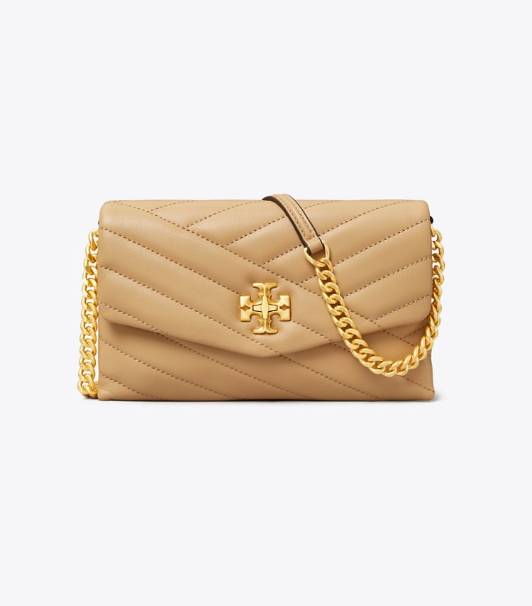 TORY BURCH KIRA CHEVRON CHAIN WALLET - Desert Dune