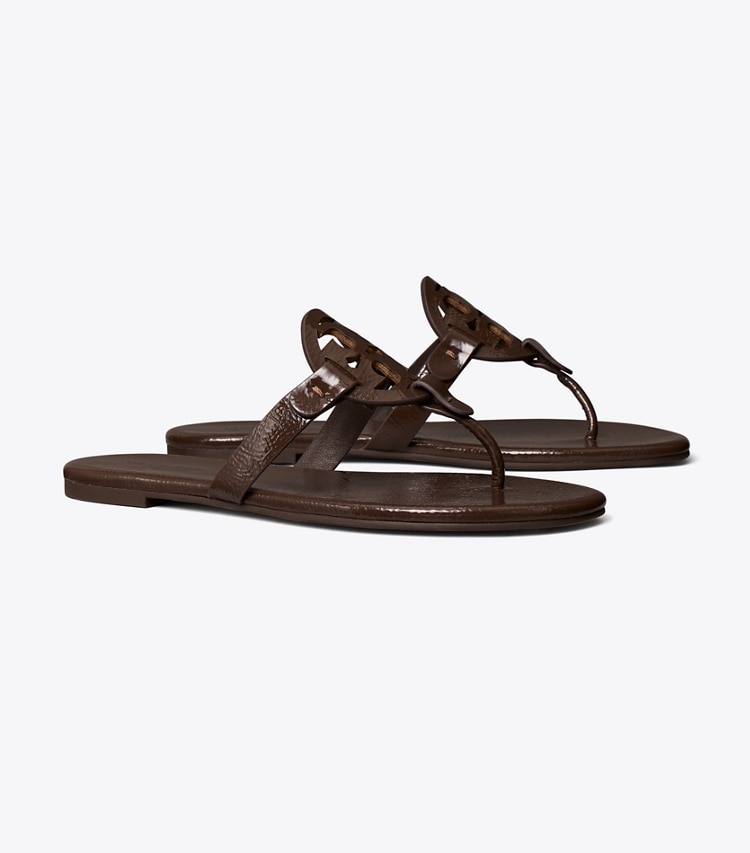 TORY BURCH MILLER SOFT PATENT SANDAL - Coconut - Click Image to Close