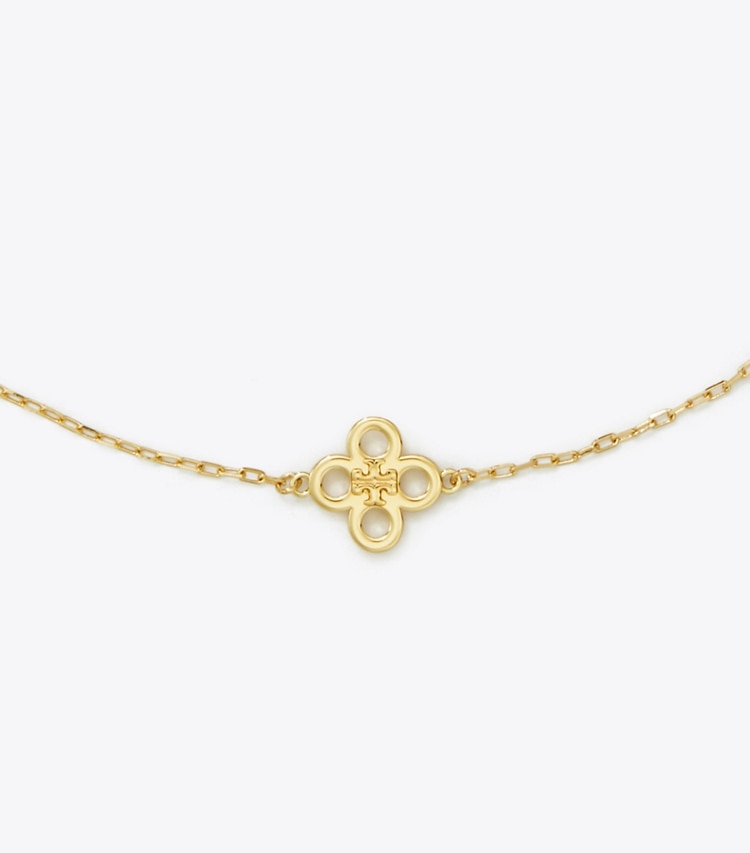 TORY BURCH KIRA CLOVER NECKLACE - Tory Gold