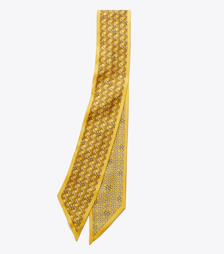 TORY BURCH BASKETWEAVE RIBBON TIE - Sunset Glow