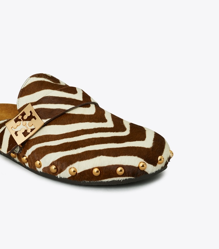 TORY BURCH MELLOW STUDDED MULE - Zebra