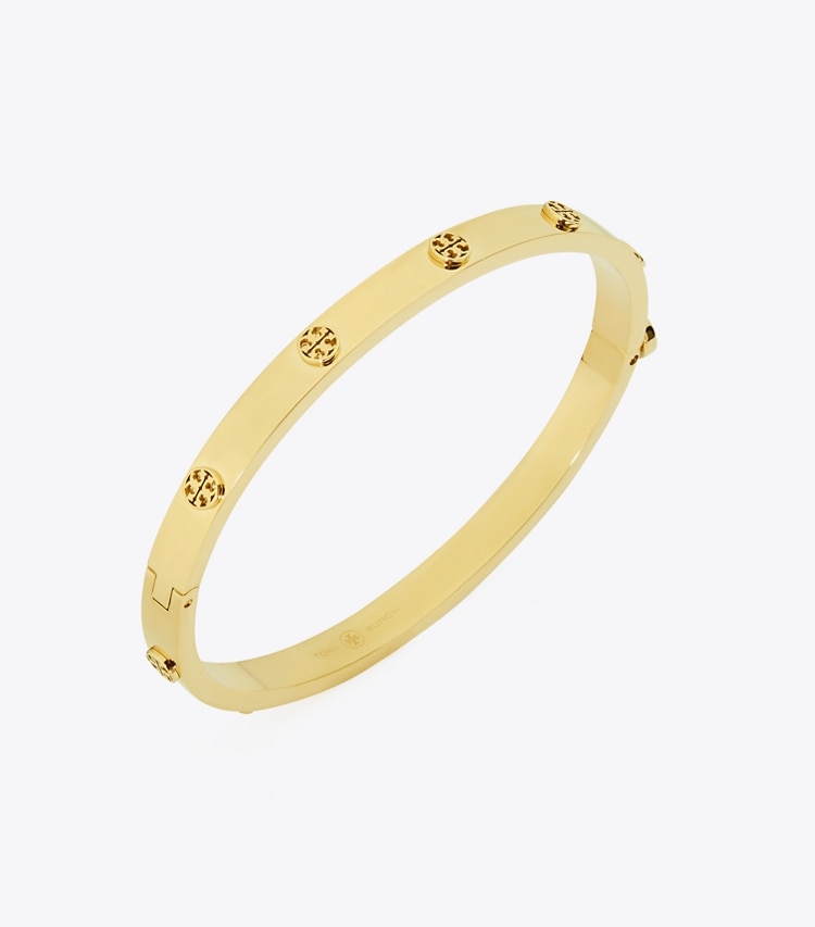 TORY BURCH MILLER STUD HINGE BRACELET, 5MM - Tory Gold