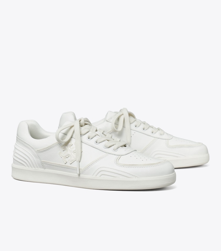 TORY BURCH CLOVER COURT SNEAKER - Titanium White / Titanium White