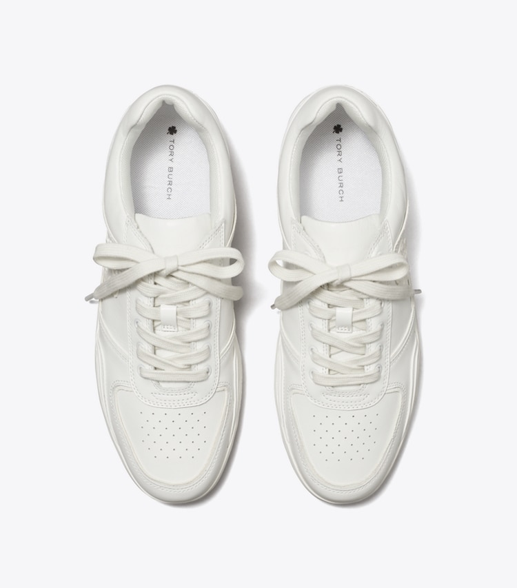 TORY BURCH CLOVER COURT SNEAKER - Titanium White / Titanium White