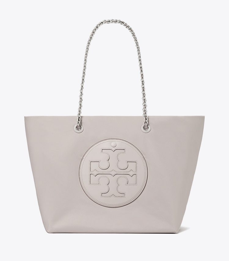 TORY BURCH ELLA CHAIN TOTE - Bay Gray