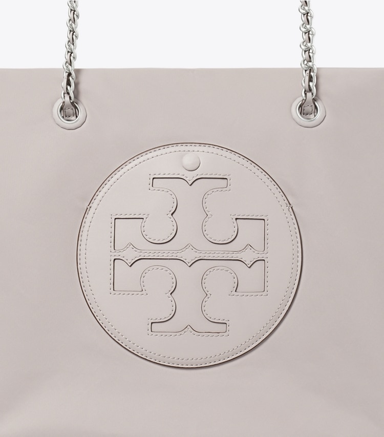 TORY BURCH ELLA CHAIN TOTE - Bay Gray