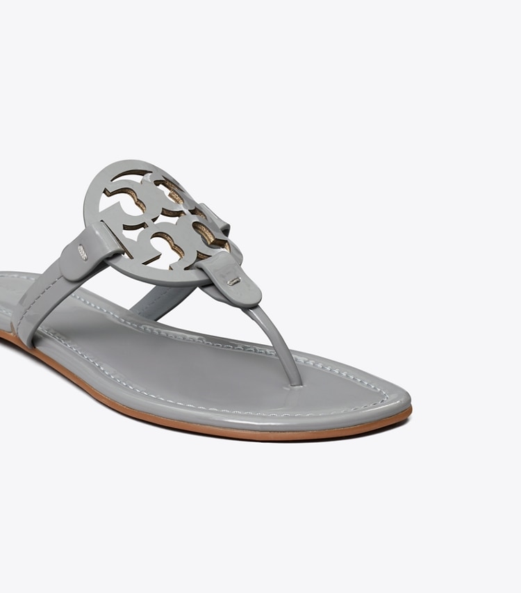 TORY BURCH MILLER PATENT SANDAL - Malta Gray