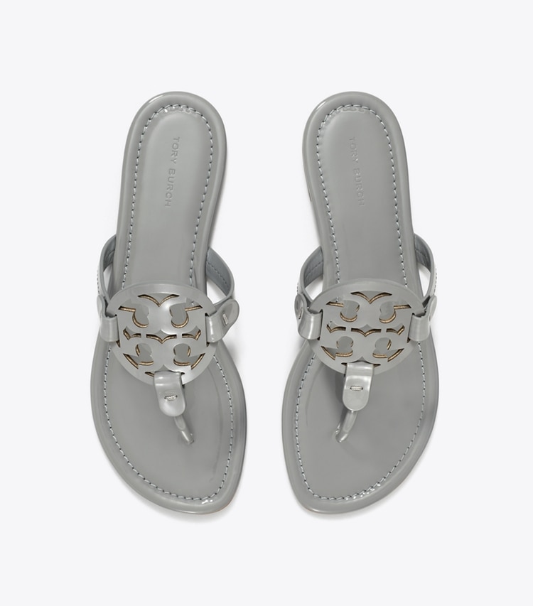 TORY BURCH MILLER PATENT SANDAL - Malta Gray