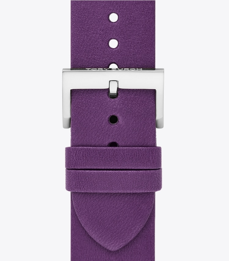 TORY BURCH MCGRAW BAND FOR APPLE WATCH, LEATHER - Mauve