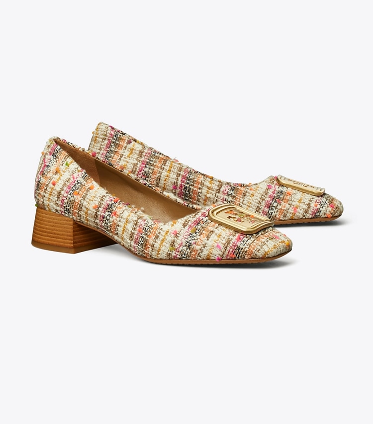 TORY BURCH GEORGIA PUMP - Pink Multi Tweed - Click Image to Close