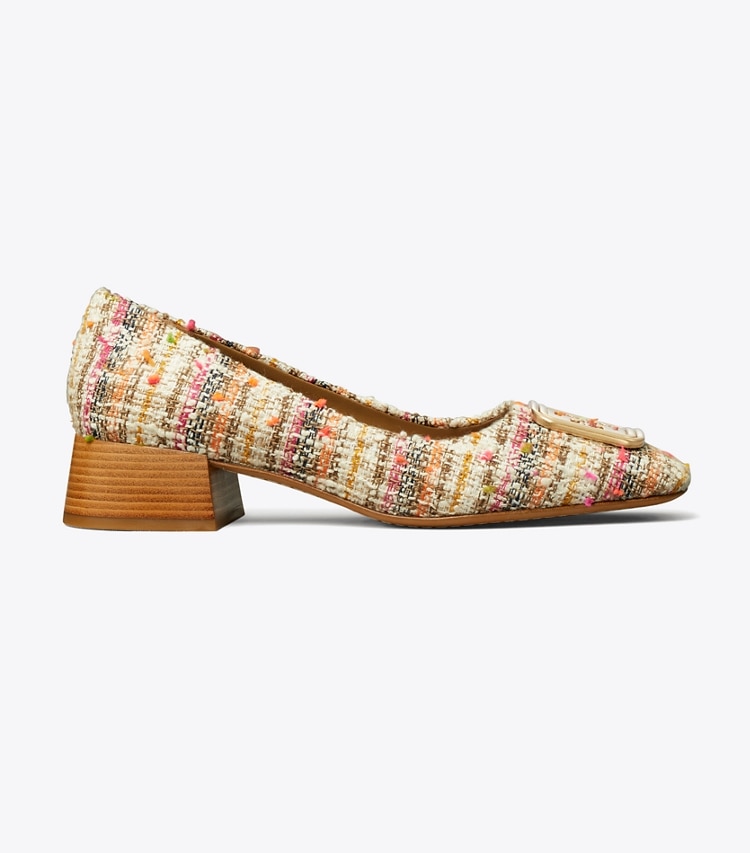 TORY BURCH GEORGIA PUMP - Pink Multi Tweed