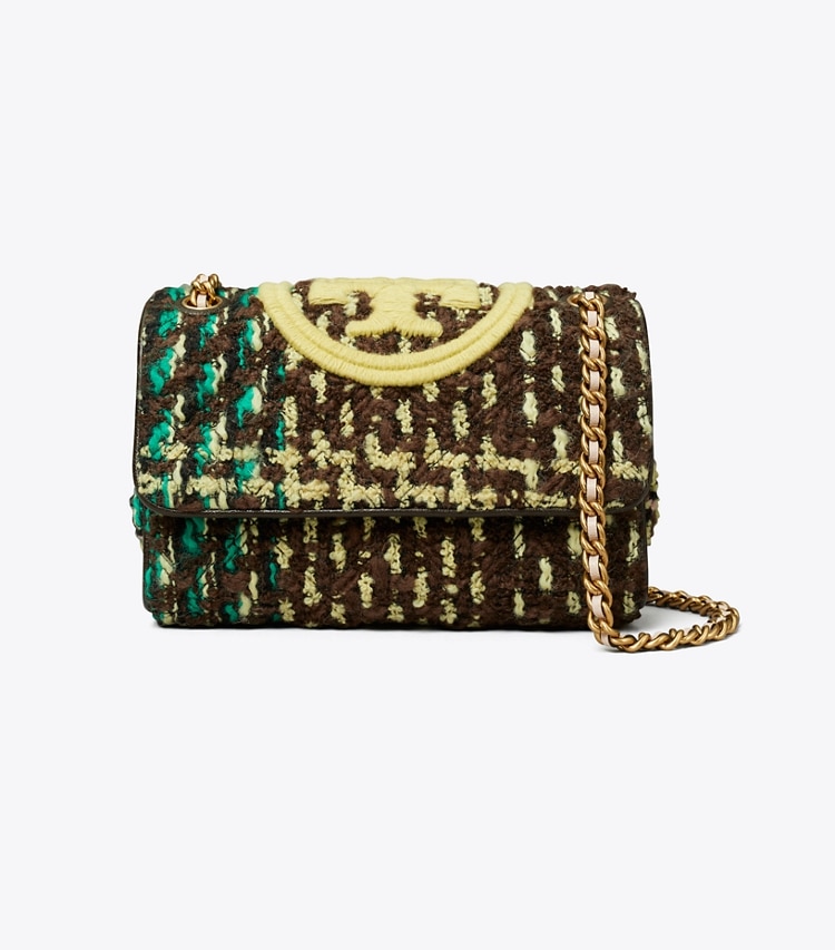 TORY BURCH SMALL FLEMING SOFT TWEED CONVERTIBLE SHOULDER BAG - Multi