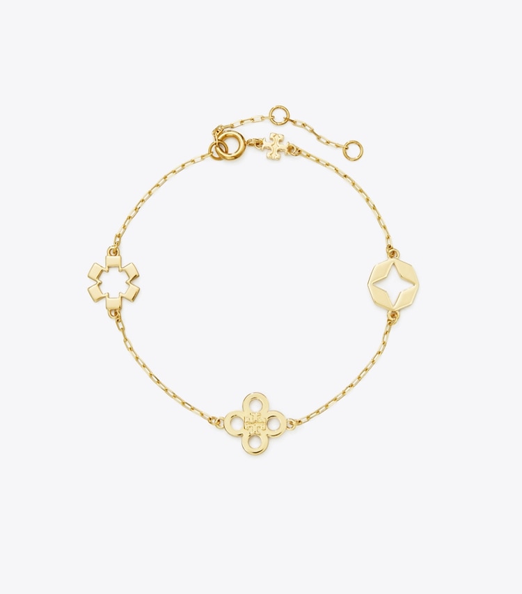 TORY BURCH KIRA CLOVER BRACELET - Tory Gold - Click Image to Close