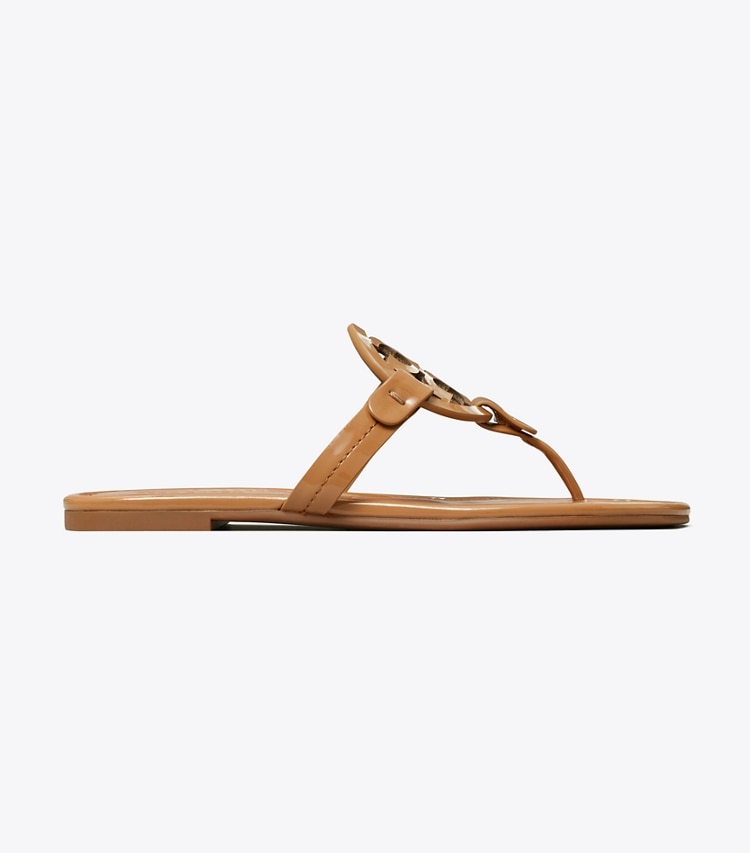 TORY BURCH MILLER PATENT SANDAL - Tan