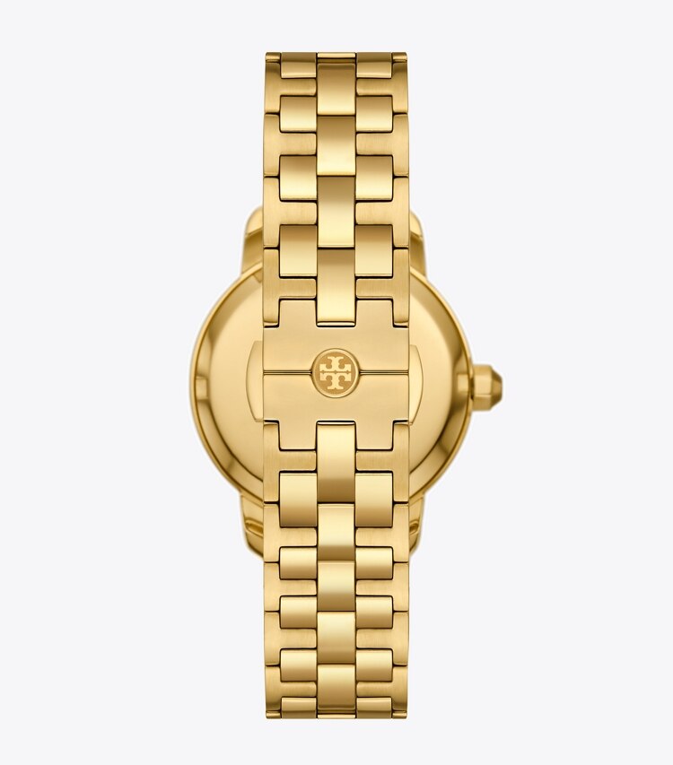 TORY BURCH TORY WATCH, GOLD-TONE STAINLESS STEEL - Ivory/Gold