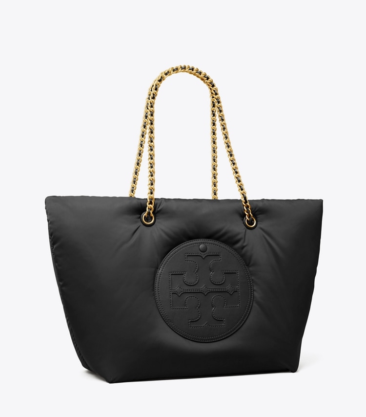 TORY BURCH ELLA CHAIN SOFT TOTE - Black - Click Image to Close