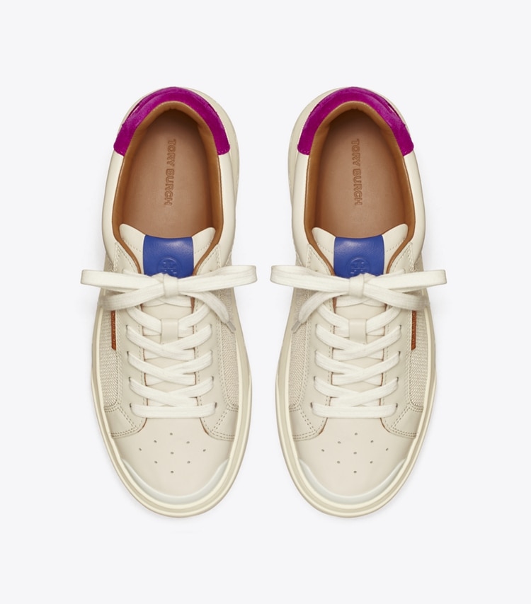 TORY BURCH LADYBUG SNEAKER - Off White / Prickly Pear