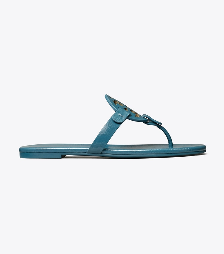 TORY BURCH MILLER SOFT PATENT SANDAL - Brisk Blue