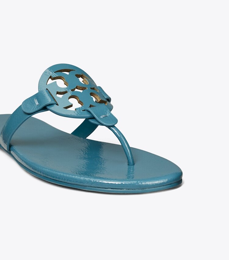 TORY BURCH MILLER SOFT PATENT SANDAL - Brisk Blue