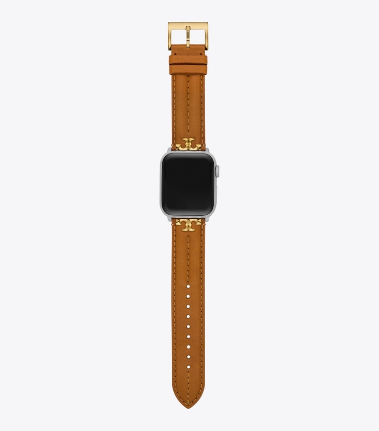 TORY BURCH KIRA BAND FOR APPLE WATCH, LEATHER - luggage