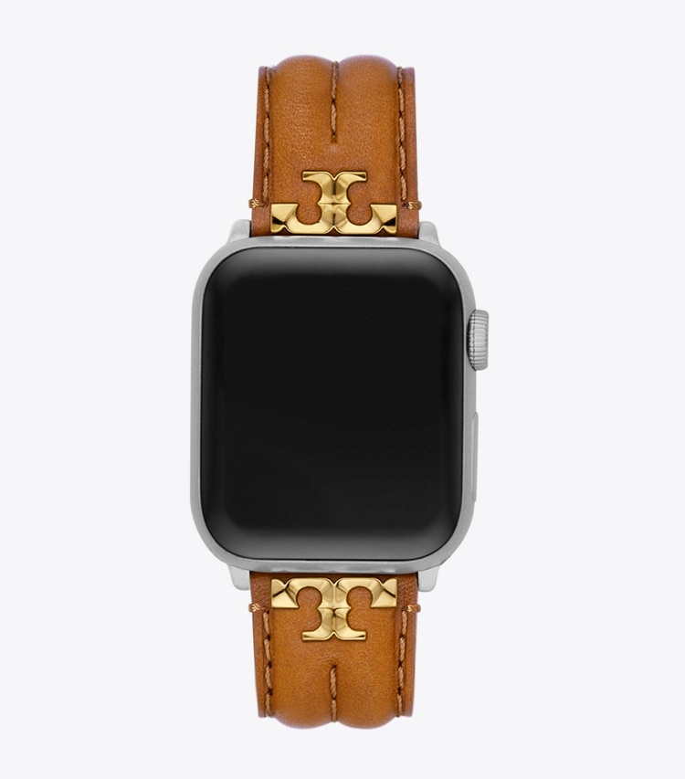 TORY BURCH KIRA BAND FOR APPLE WATCH, LEATHER - luggage