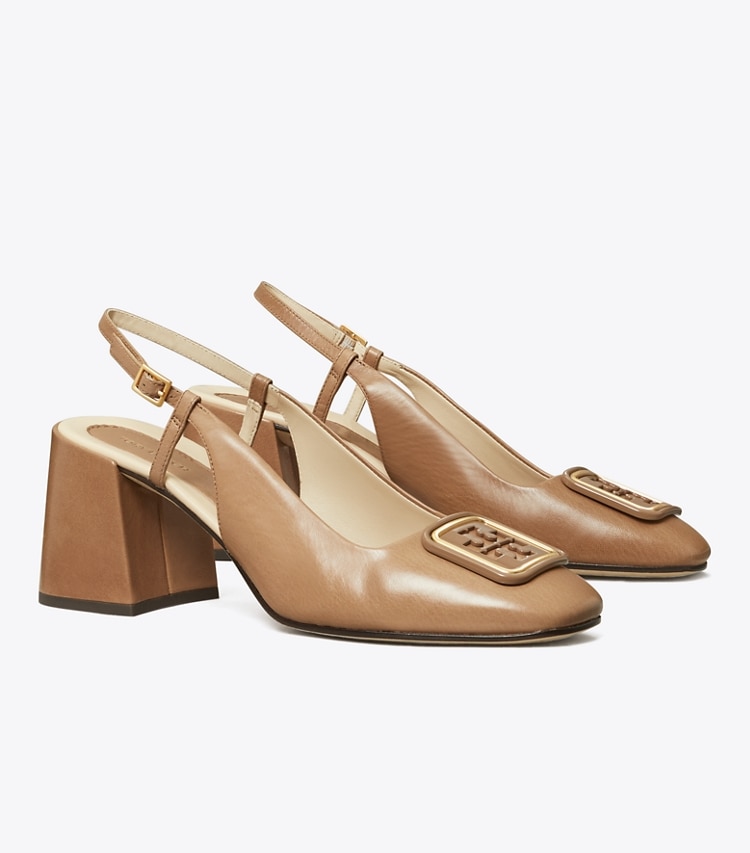 TORY BURCH GEORGIA BOMBe SLINGBACK - Almond Flour