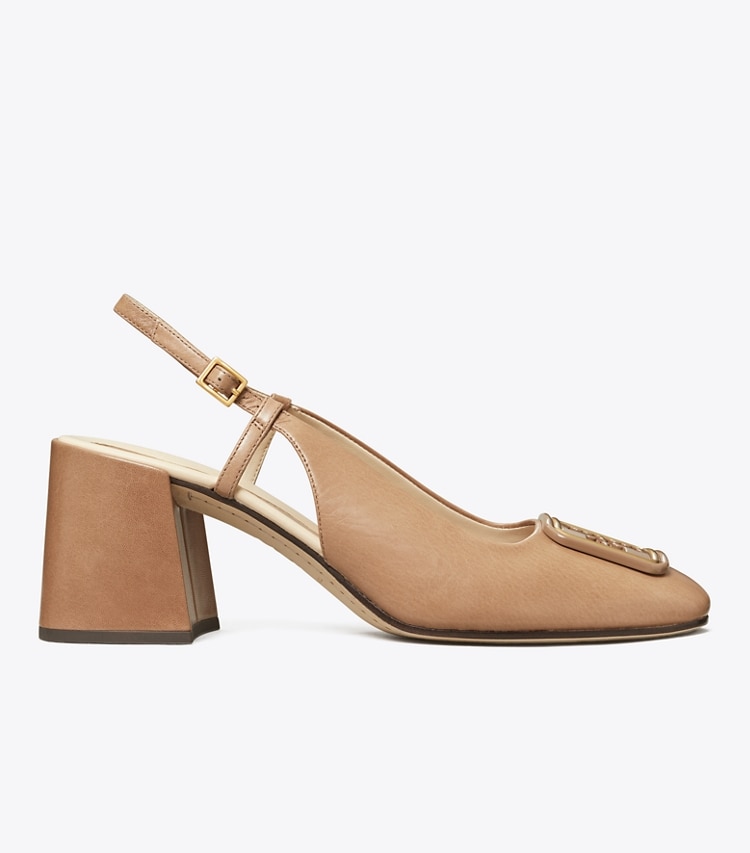 TORY BURCH GEORGIA BOMBe SLINGBACK - Almond Flour