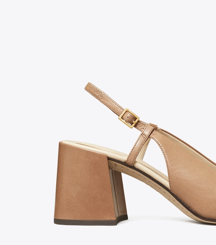 TORY BURCH GEORGIA BOMBe SLINGBACK - Almond Flour