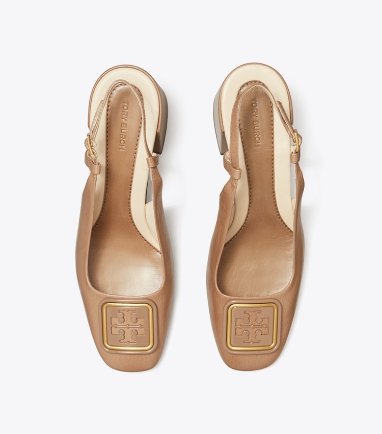 TORY BURCH GEORGIA BOMBe SLINGBACK - Almond Flour