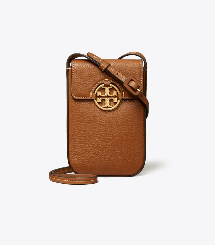 TORY BURCH MILLER PHONE CROSSBODY - Light Umber