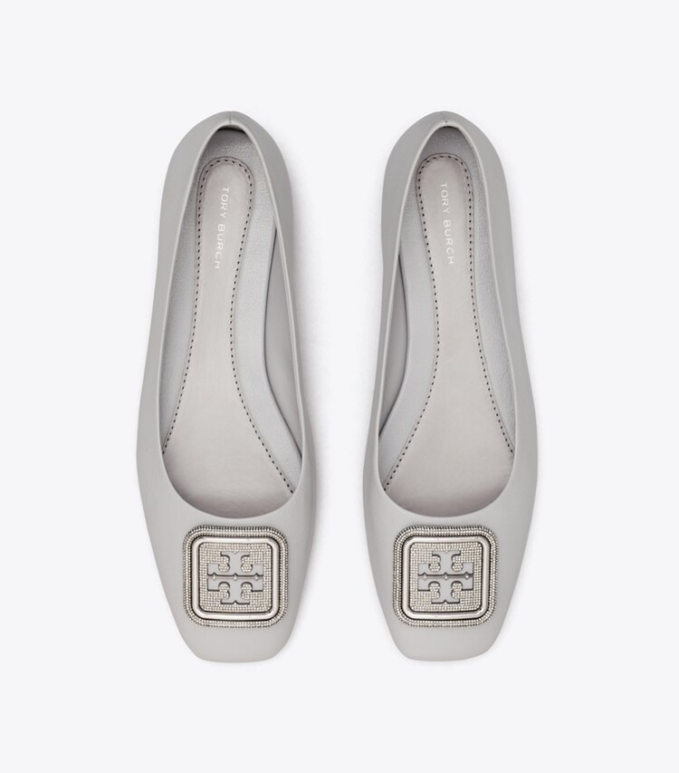 TORY BURCH GEORGIA PAVe BALLET - Bay Gray