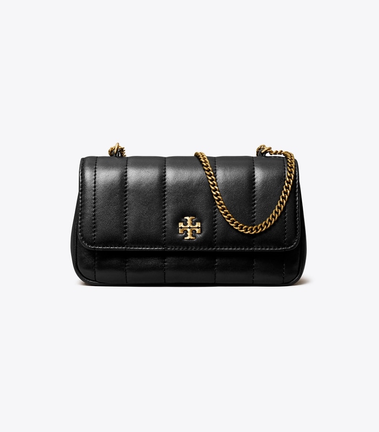 TORY BURCH MINI KIRA FLAP SHOULDER BAG - Black